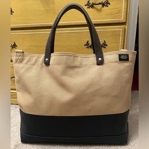 Jack Spade Leather Dipped Coal Tote